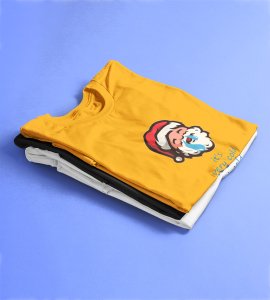 Very Cold Winter : Best Printed T-shirt (Yellow) Perfect Gift For Boys Girls
