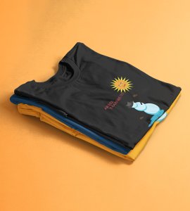 Angry Snowman : Unique Printed T-shirt (Black) Best Gift For Boys Girls