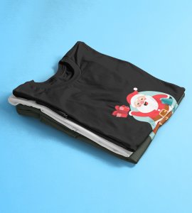 Santa got Us Gift: Best Printed T-shirt (Black) Most Liked Gift For Boys Girls