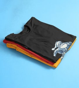 Gen-z Santa At Service : Printed T-shirt (Black) Best Gift For Boys Girls