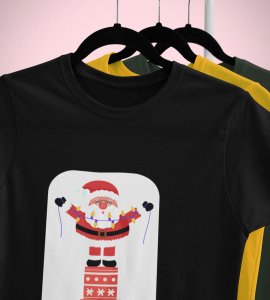 Santa On His Gifts : Best Santaclaus Printed T-shirt (Black) Best Gift For Secret Santa