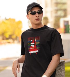 Party Animal Santa : Most Unique Printed T-shirt (Black) Best Gift For Boys Girls