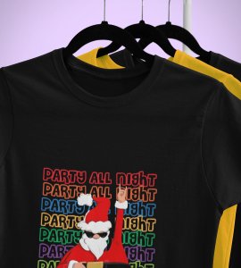 Party Animal Santa : Most Unique Printed T-shirt (Black) Best Gift For Boys Girls