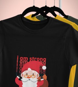 Strongest Santa: Unique Printed T-shirt (Black) Best Gift For Christmas Eve