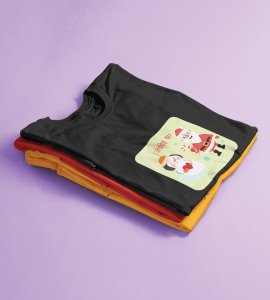 Romantic Santa : Funny Printed T-shirt (Black) Perfect Gift For Secret Santa