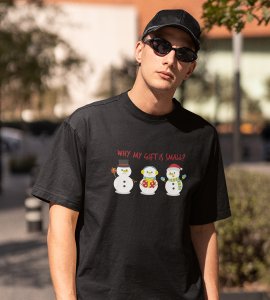 Small Gift : Unique Printed T-shirt (Black) Best Gifts For Secret Santa