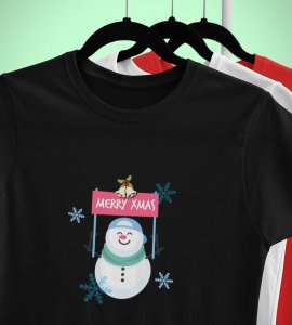 Merry Xmas : Dashing Printed T-shirt (Black) Best Gift For Secret Santa