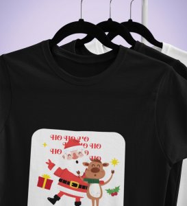 Happy Santa: Best Printed T-shirt (Black) Best Gift For Kids
