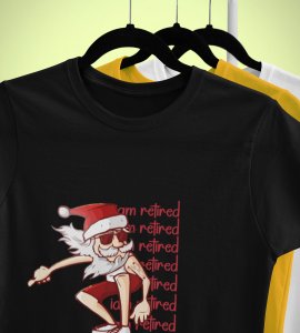 Savage Santa: Cool Printed T-shirt (Black) Perfect Gift For Secret Santa