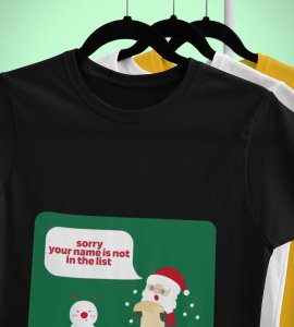 Prankster Santa: Funny Printed T-shirt (Black) Perfect Gift For Secret Santa