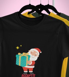 Gift Man Santa: Perfectly Printed T-shirt (Black) Best Gift For Boys Girls