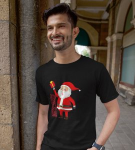 Funniest Santa : Funniest Printed T-shirt (Black) Perfect Gift For Kids