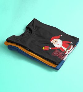 Funniest Santa : Funniest Printed T-shirt (Black) Perfect Gift For Kids