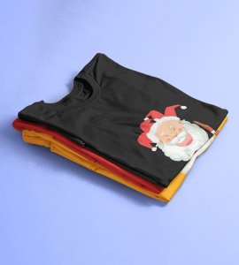 Drunkard Santa : Amazingly Printed T-shirt (Black) Best Gift For Christmas Celebration