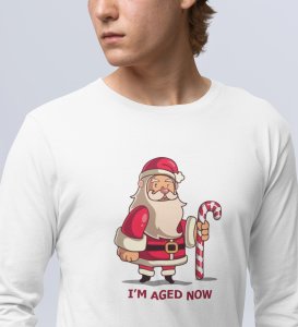Old Grumpy Santa: Cute DesignedFull Sleeve T-shirt White Perfect Gift For Boys Girls