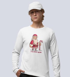 Old Grumpy Santa: Cute DesignedFull Sleeve T-shirt White Perfect Gift For Boys Girls