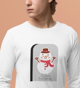 Santa's Bestfriend: Cute DesignerFull Sleeve T-shirt WhiteBest Gift For Boys Girls