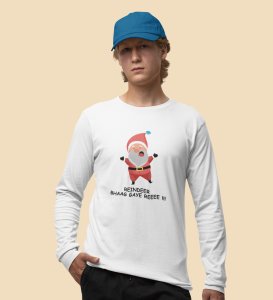 Santa got Us Gift: Best DesignedFull Sleeve T-shirt White Most Liked Gift For Boys Girls