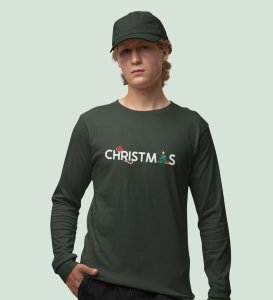 Christmas Time : Unique PrintedFull Sleeve T-shirt Green Best Gift For Boys Girls