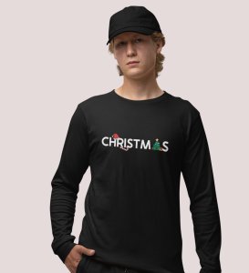 Christmas Time : Unique PrintedFull Sleeve T-shirt Black Best Gift For Boys Girls