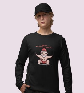 Sumo Santa: Unique DesignedFull Sleeve T-shirt Black Perfect Gift For Boys Girls