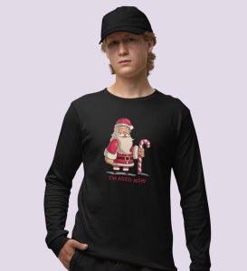 Old Grumpy Santa: Cute DesignedFull Sleeve T-shirt Black Perfect Gift For Boys Girls