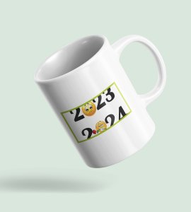 Bye 2023 Welcome 2024, New Year Printed Coffee Mugs