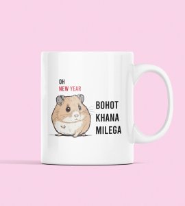 New Year More Food, Graphics Printed Coffee Mugs On New Year Theme Best Gift For New Year