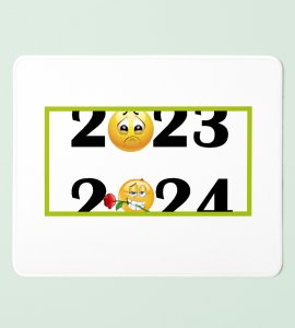 Bye 2023 Welcome 2024, New Year Printed Mouse Pad
