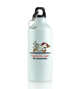Chicken's New Year Graphic Printed Sublimated Aluminium Water Bottle