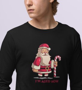 Old Grumpy Santa: Cute DesignedFull Sleeve T-shirt Green Perfect Gift For Boys Girls
