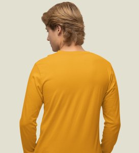 Frightened Santa: Cute DesignerFull Sleeve T-shirt For Christmas Yellow Best Gift For Boys Girls