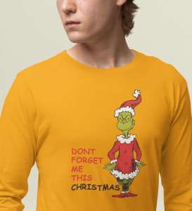 Alien's Christmas: Unique And Funny DesignedFull Sleeve T-shirt Yellow Perfect Gift For Boys Girls