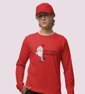 Super Santa: Unique DesignerFull Sleeve T-shirt Red Best Gift For Boys Girls