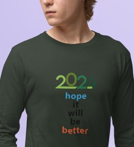 Postive Vibes: Good Vibes DesignedFull Sleeve T-shirt Green Unique Gift For New Year Boys Girls