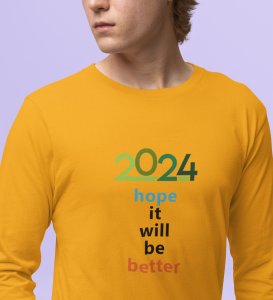 Postive Vibes: Good Vibes DesignedFull Sleeve T-shirt Yellow Unique Gift For New Year Boys Girls