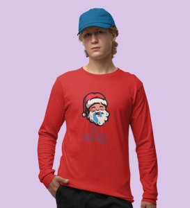 Find The Santa: Cute DesignerFull Sleeve T-shirt For Kids Red Best Gift For Kids