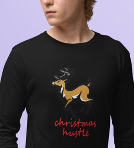 Busy Reindeer: Best DesignerFull Sleeve T-shirt Black Best Gift For Boys Girls