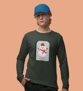 Santa's Bestfriend: Cute DesignerFull Sleeve T-shirt GreenBest Gift For Boys Girls