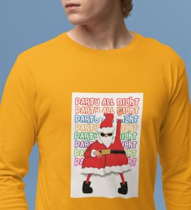 Santa's Party: Best Santaclaus DesignedFull Sleeve T-shirt Yellow Best Gift For Secret Santa