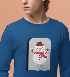 Santa's Bestfriend: Cute DesignerFull Sleeve T-shirt BlueBest Gift For Boys Girls