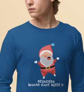Santa got Us Gift: Best DesignedFull Sleeve T-shirt Blue Most Liked Gift For Boys Girls