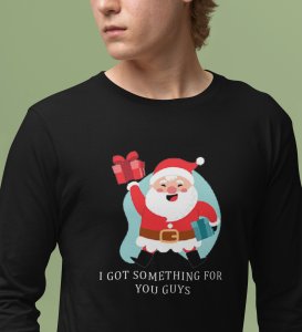 Christmas Bells With Santa's Gift: Best DesignedFull Sleeve T-shirt Black Unique Gift For Secret Santa