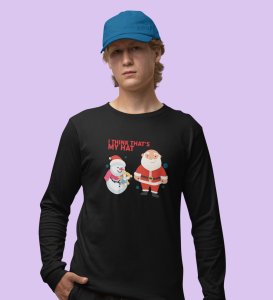 Funny Santa: Best DesignedFull Sleeve T-shirt Black Perfect Gift For Secret Santa For Boys Girls