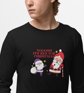 No Purple Only Red: Funniest DesignerFull Sleeve T-shirt Black Best Gift For Boys Girls