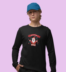 Happiest Santa Ever: Beautifully CraftedFull Sleeve T-shirt Black Perfect Gift For Kids