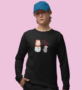Society Against Santa: Unique DesignedFull Sleeve T-shirt Black Best Gifts For Secret Santa