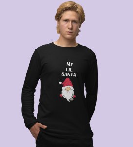 Gentleman SantaFull Sleeve T-shirt: Best Gift For Secret SantaBlack Perfect Gift For Boys Girls