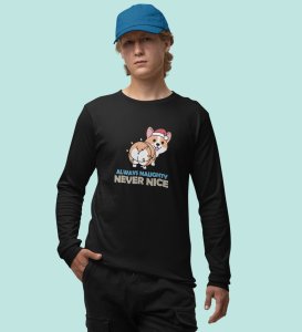 Notorious Corgi: Funny Doggie DesignedFull Sleeve T-shirts Black Best Gift For Boys Girls