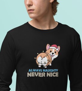 Notorious Corgi: Funny Doggie DesignedFull Sleeve T-shirts Black Best Gift For Boys Girls